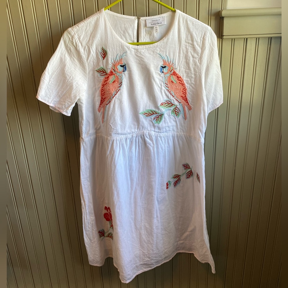 & Other Stories - Cotton Embroidered Parrot Dress - 4